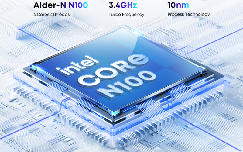Fodenn Intel Alder Lake-N N100 Mini Pc Small Computer